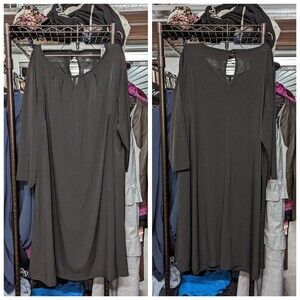 Lane Bryant NWT Size 18/20 Black 3/4 Sleeve Sheath‎ mini dress